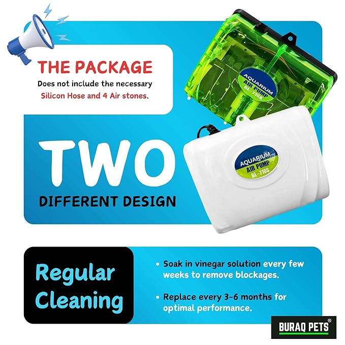 4 - Way Aquarium Air Pump – Improves Water Quality & Circulation - BURAQ PETS