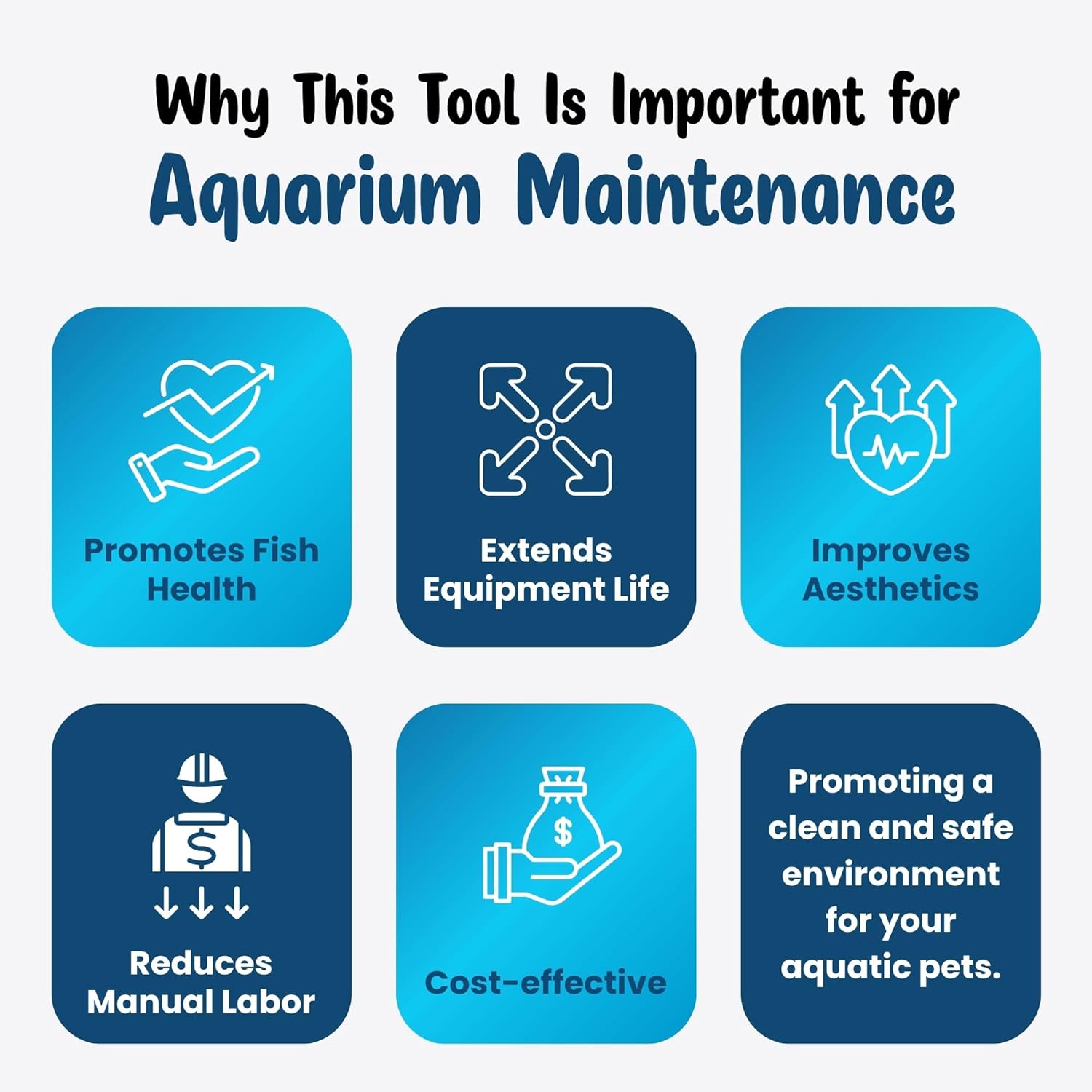 5 in 1 Aquarium Cleaning Kit - For Cleaning Aquarium, Fish Tank Accessory - BURAQ PETS