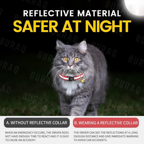 2 Pcs Reflective Cat Collar