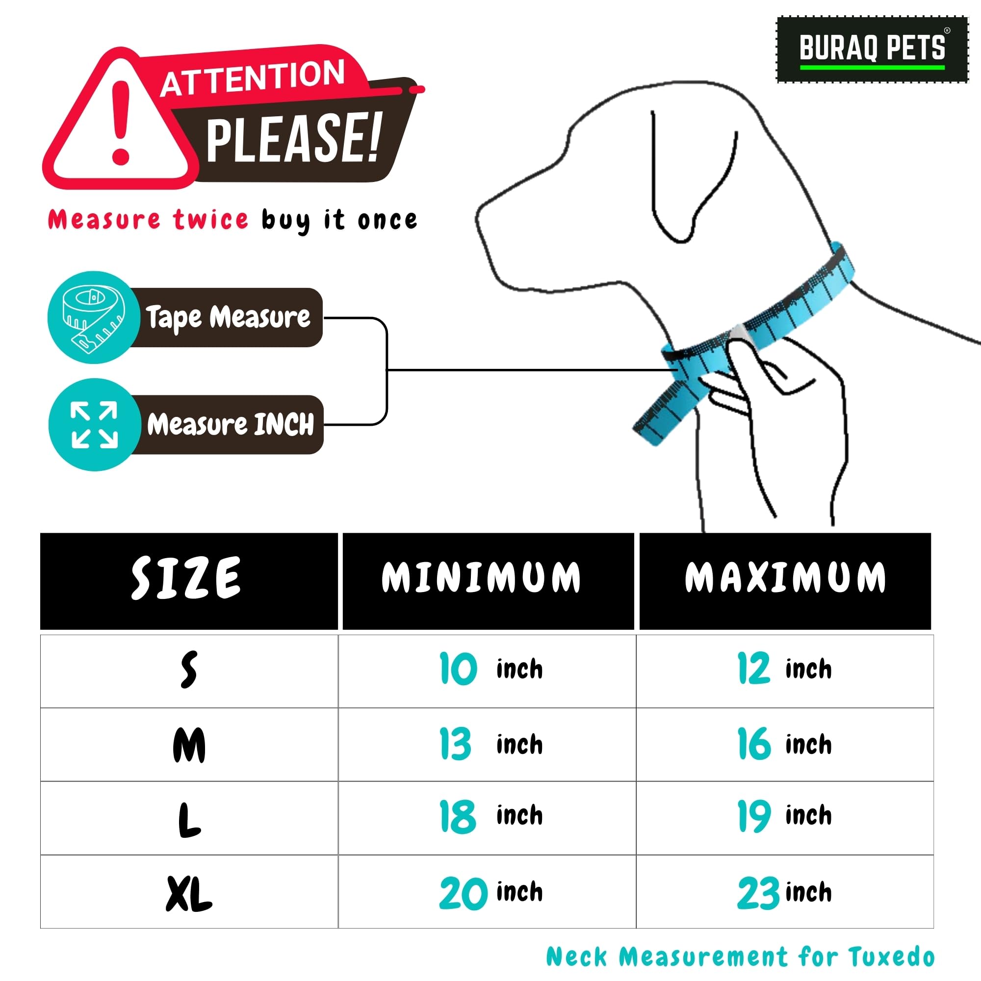 Dog Tuxedo Aqua Blaze Bandana