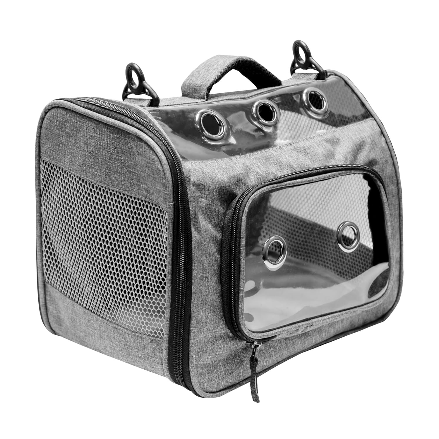 Buraq Kitten Carrier Bag with 8 Ventilation Holes Lightweight, Transparent Front, Travel-Friendly Pet Backpack for Small Cats Only (Not for Big Cats) – 12.5
