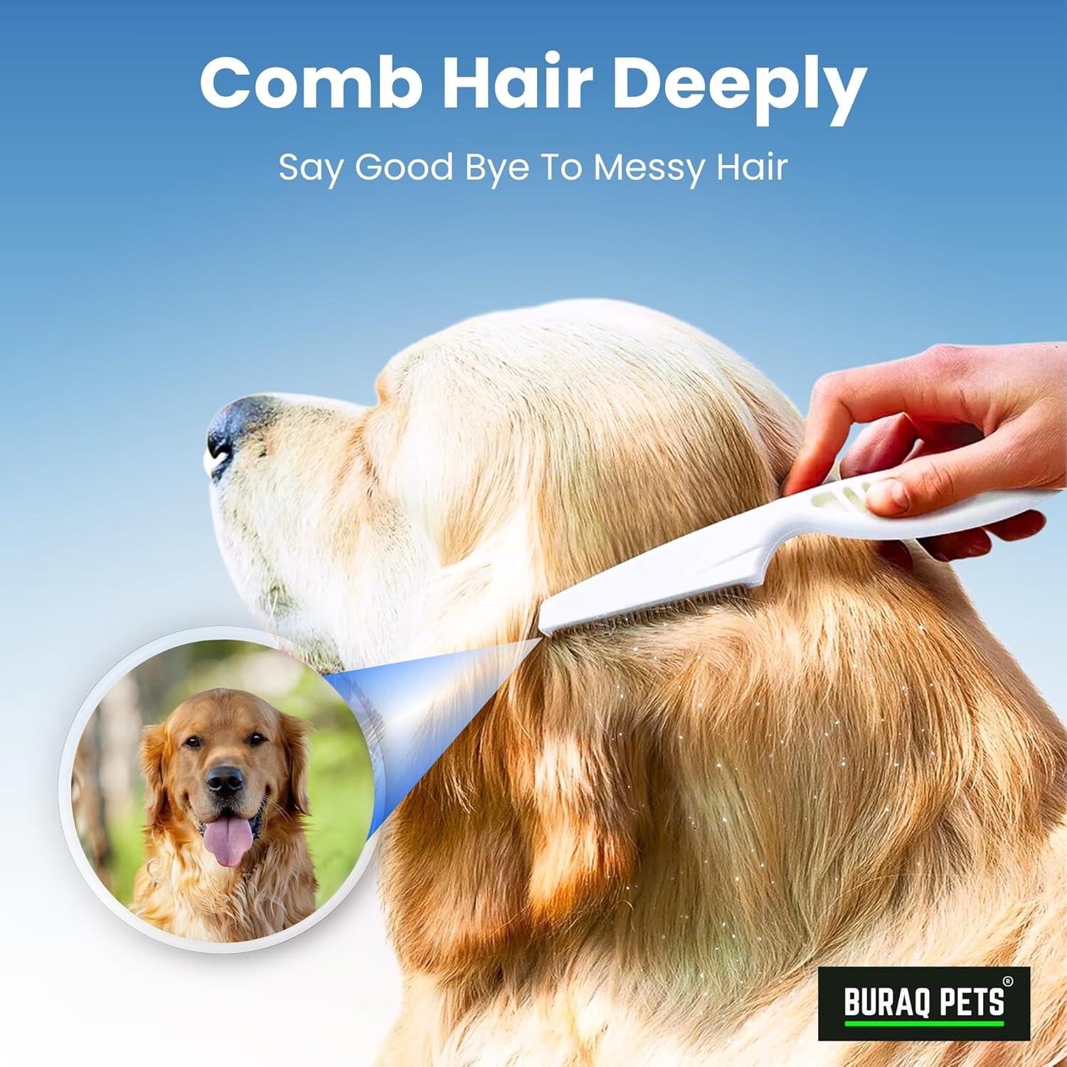 Buraq Pets Proffesional 2 in 1 Dog Nail Cutter with Nail Filer & Flea Comb, Claw Grooming Tool Set for Small, Medium, and Large Dogs, Puppies, Cats & Kittens (Nail Cutter + Flea Comb)