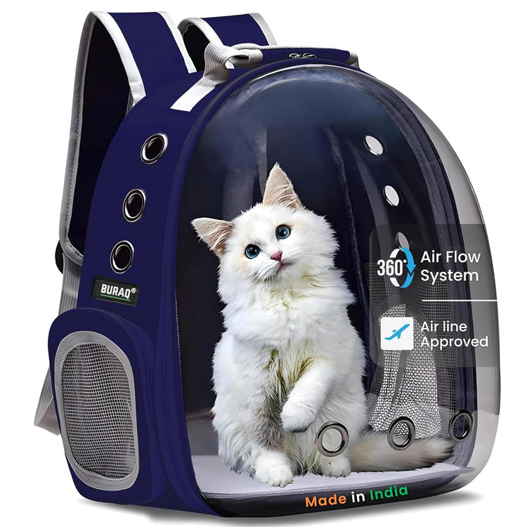 Astronaut Pro Pet Carrier Backpack – Transparent, Ventilated & Airline - Approved Cat Bag - BURAQ PETS