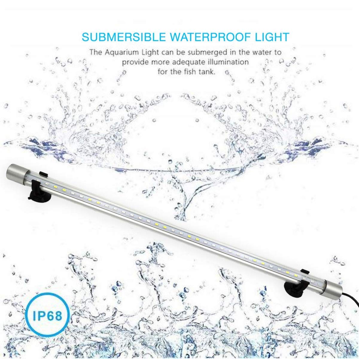 Buraq 2 In 1 Aquarium Essentials Kit 15W Aquarium Filters + Light For Making Your Fish Tank Superior | Features With Low Power Consumption | Submersible Light Changing switch | Waterproof iP68 Rated | Aquarium Accessories For FIsh Tank - BURAQ PETS