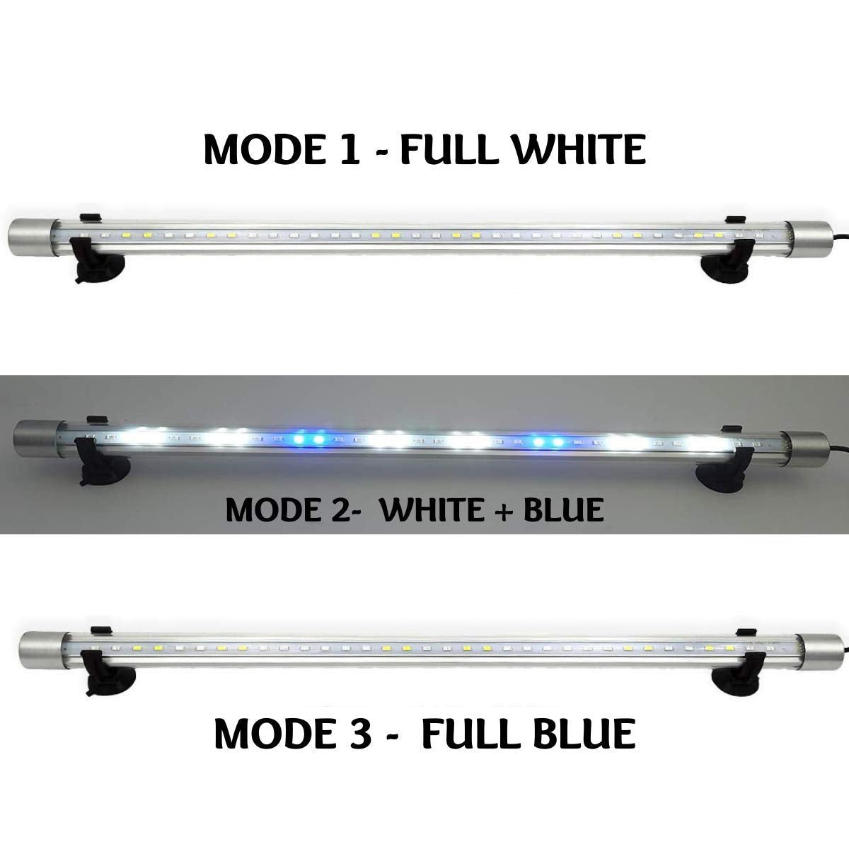 Buraq 2 In 1 Aquarium Essentials Kit 15W Aquarium Filters + Light For Making Your Fish Tank Superior | Features With Low Power Consumption | Submersible Light Changing switch | Waterproof iP68 Rated | Aquarium Accessories For FIsh Tank - BURAQ PETS