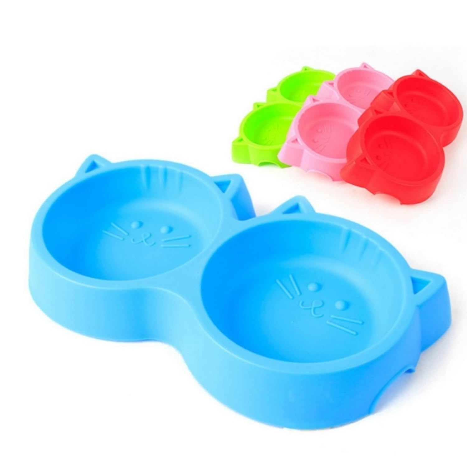 2-in-1 Cat Bowl  Cat Face Shaped Food & Water Bowl | Buy Online in India |  Buraq Pets