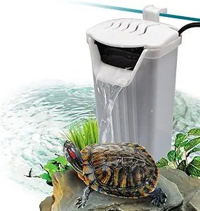 Buraq Pets Aquarium Turtle Filter TF - 500, Low Water Fountain Filter, Fish Tank Hanging Circulation Filter Pump for Turtle, Reptile (350 L | H) - BURAQ PETS