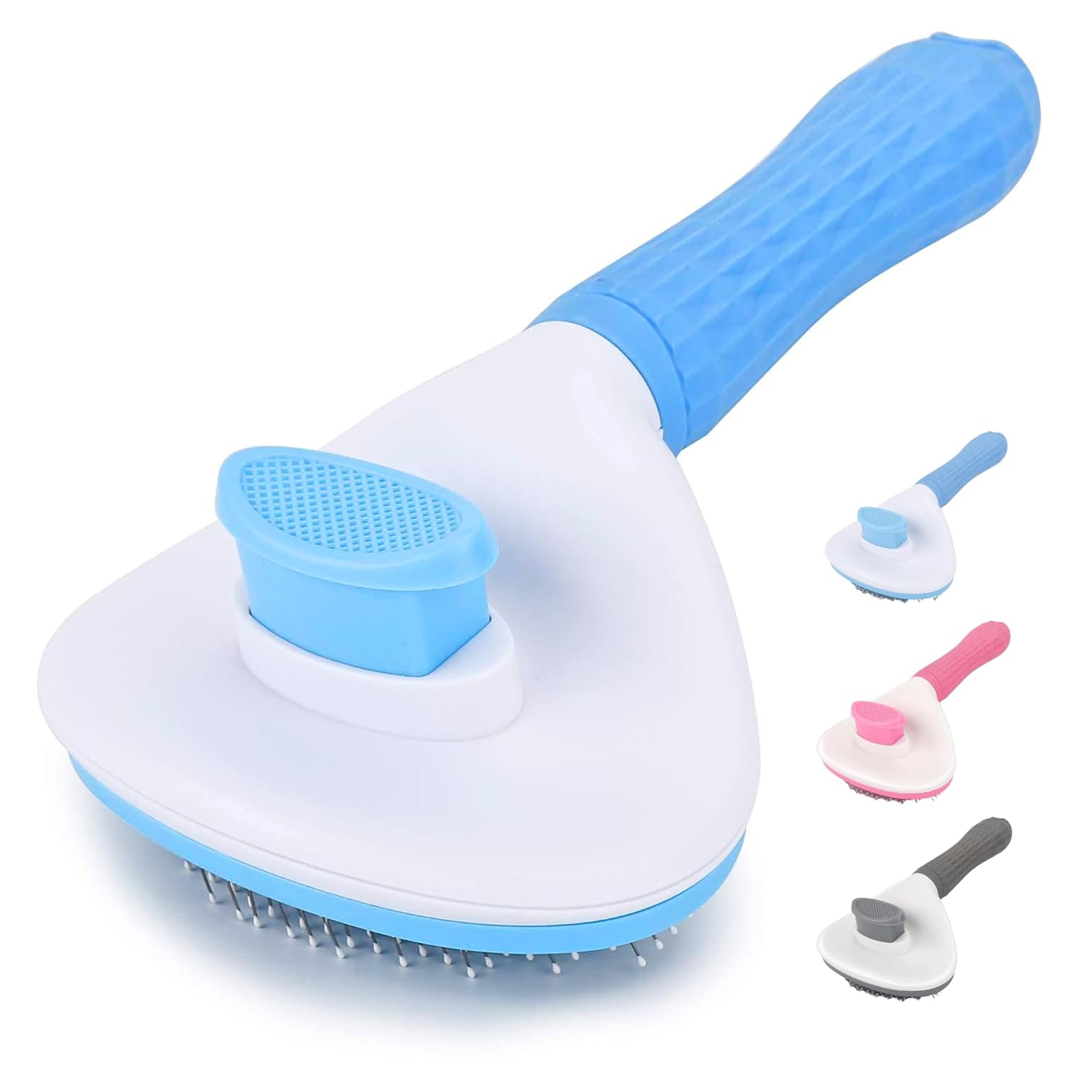 Buraq Self - Cleaning Slicker Brush – Oval Grooming Tool for Dogs & Cats (Multi - Color) - BURAQ PETS