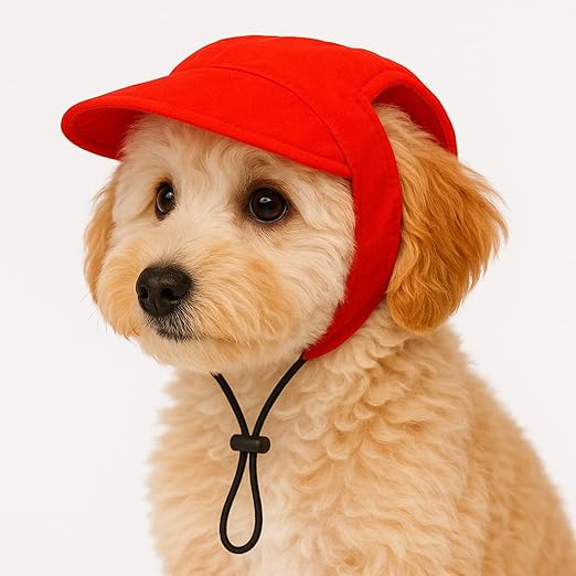 Dog Baseball Cap – Adjustable Sun Hat with Ear Holes & Visor - BURAQ PETS