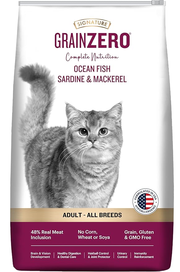 Grain Zero Ocean Fish, Sardine and Mackerel Adult Dry Cat Food ( All Breeds ) - BURAQ PETS
