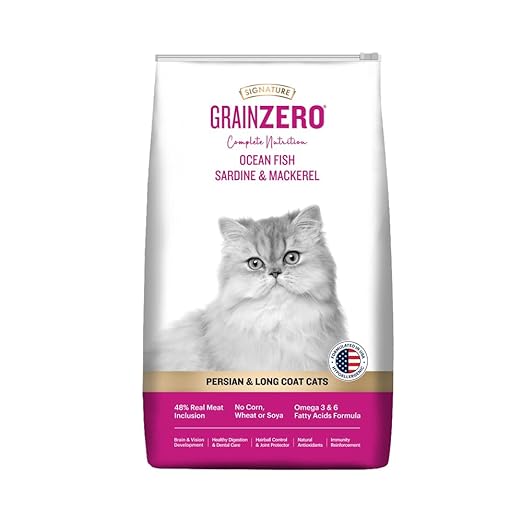 Grain Zero Ocean Fish, Sardine and Mackerel Persian Adult Dry Cat Food (Persian Long Coat) - BURAQ PETS