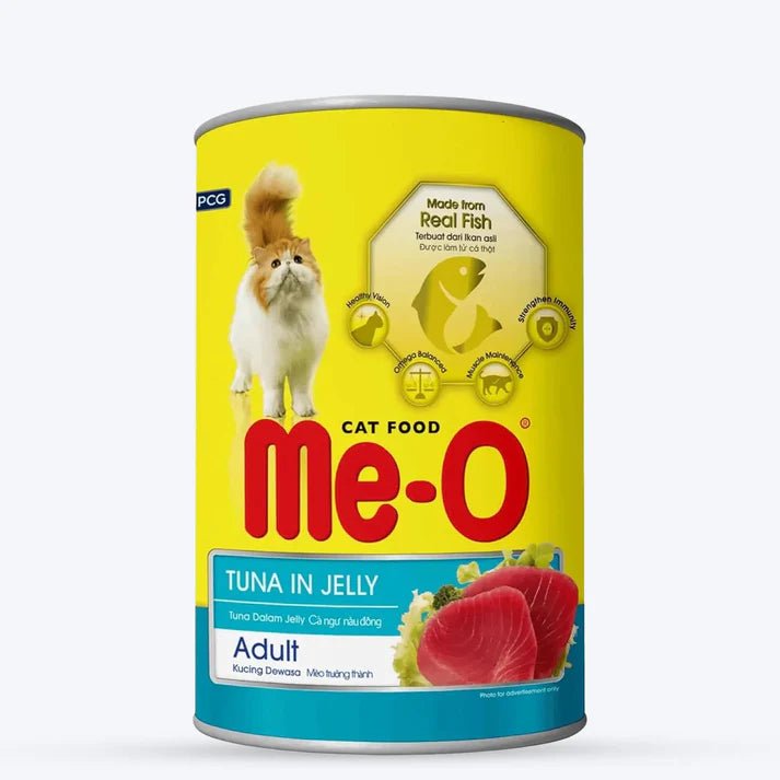 Me - O Adult Jelly Tin ( Flavour - Tuna, Seafood )Pack Of 2 - 400g - BURAQ PETS