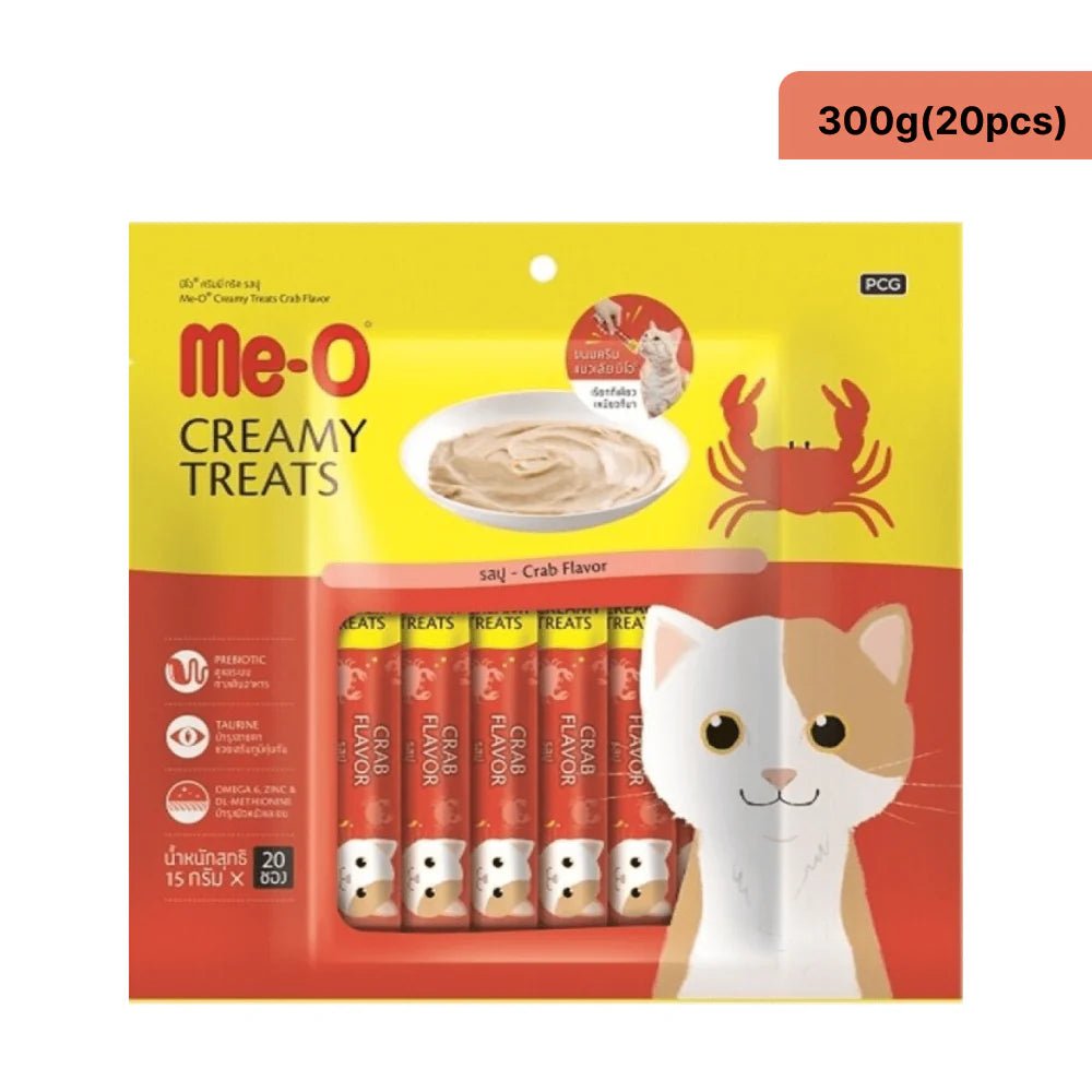Me - O All Life Stages Creamy Treat ( Crab - Chicken & Liver - Salmon - Tuna Bonito - 300g - 20 Sticks ) - BURAQ PETS