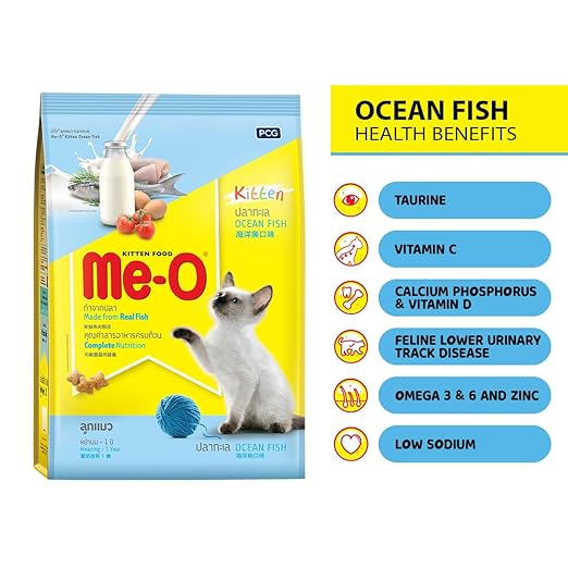 Me - O Kitten Dry Cat Food ( Flavor - Ocean Fish ) - BURAQ PETS