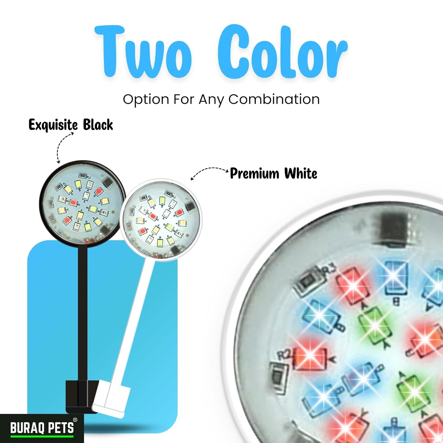 N6 Multicolor Aquarium LED Light With 360° Flexible Arm 2.5 W High - Brightness - BURAQ PETS