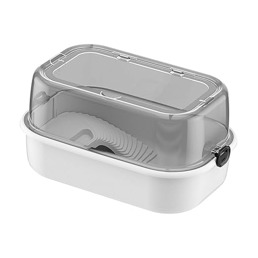 Spacious Turtle Tank with Mini Filter – Flip - Open Feeding Window & Secure Top Cover - BURAQ PETS