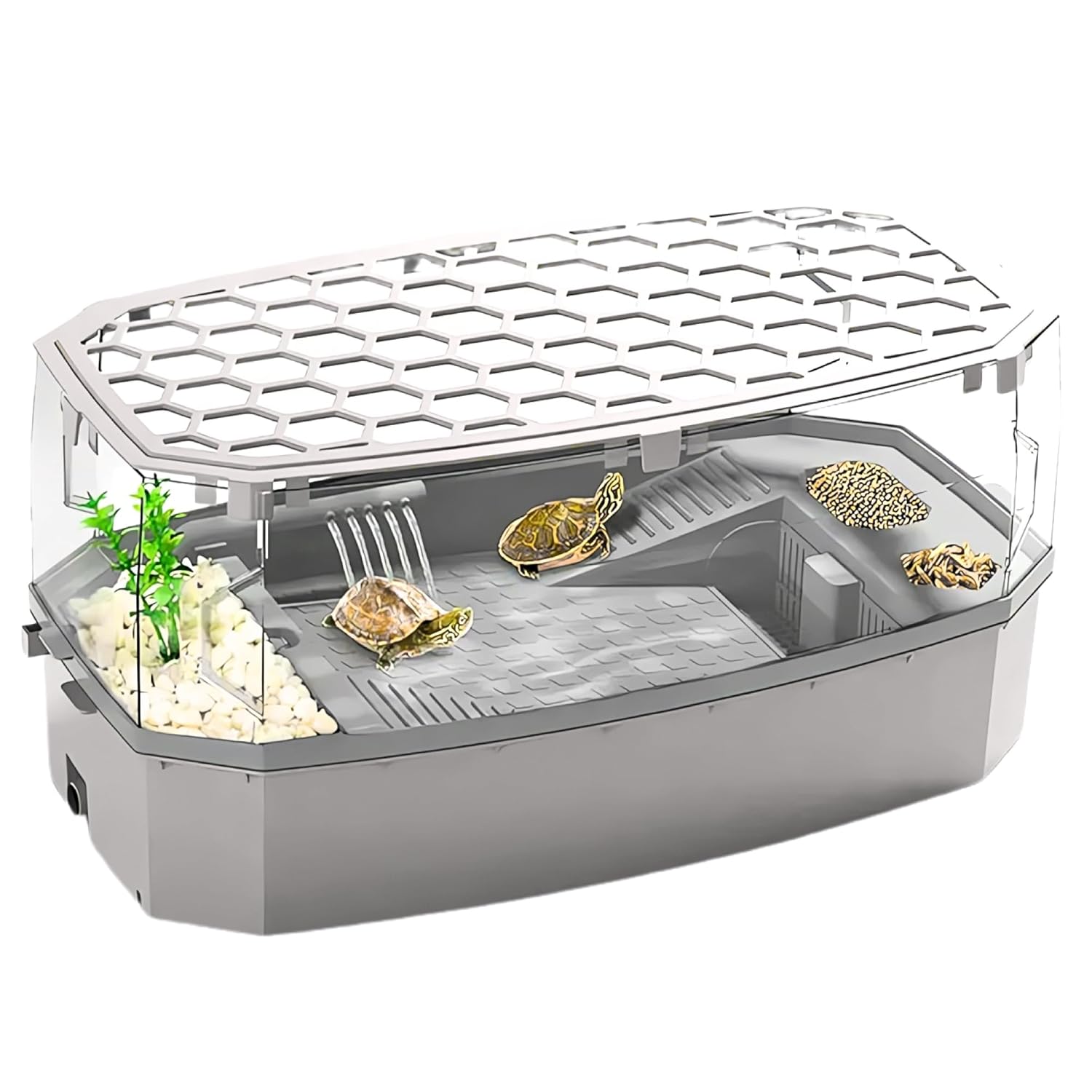 Turtle Tank Includes Accessories with Pump & Water Filter - BURAQ PETS