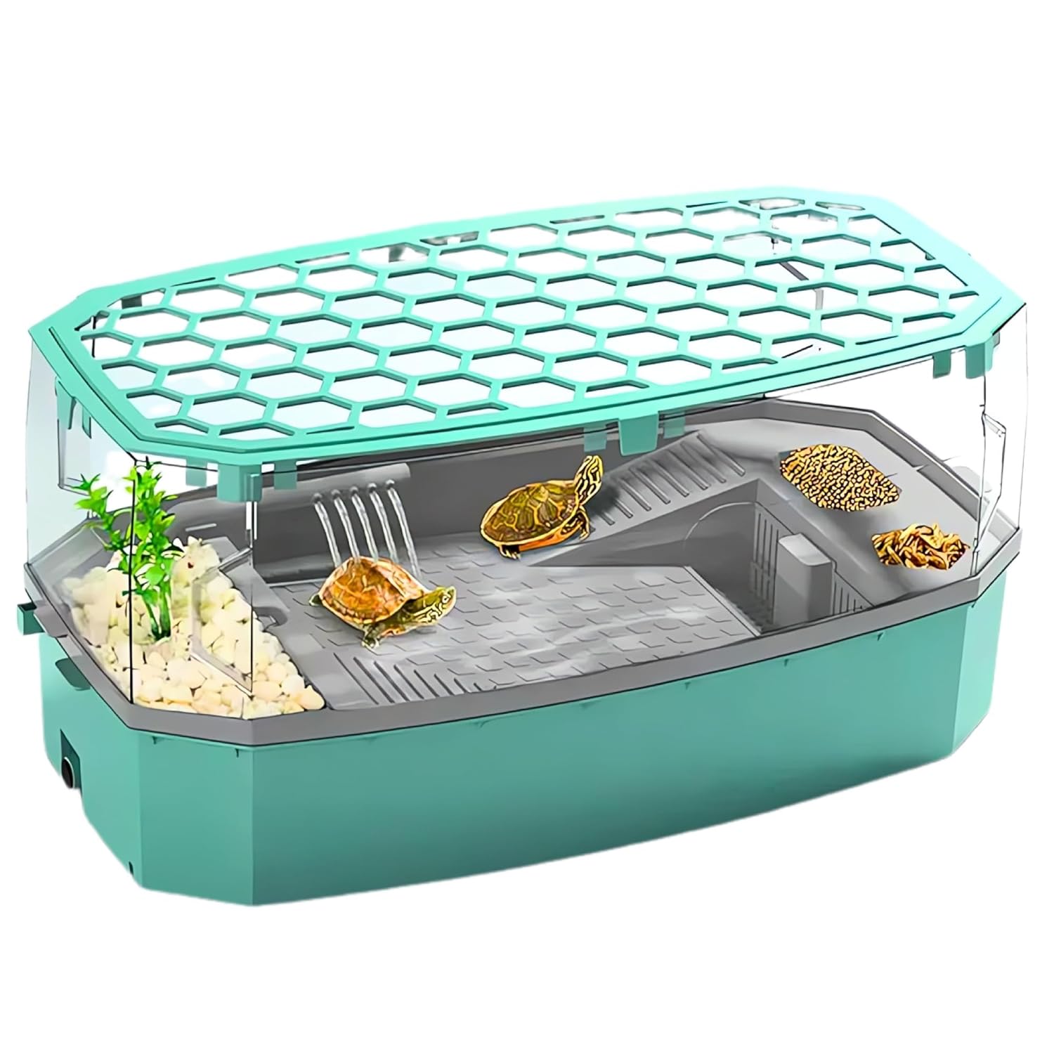 Turtle Tank Includes Accessories with Pump & Water Filter - BURAQ PETS