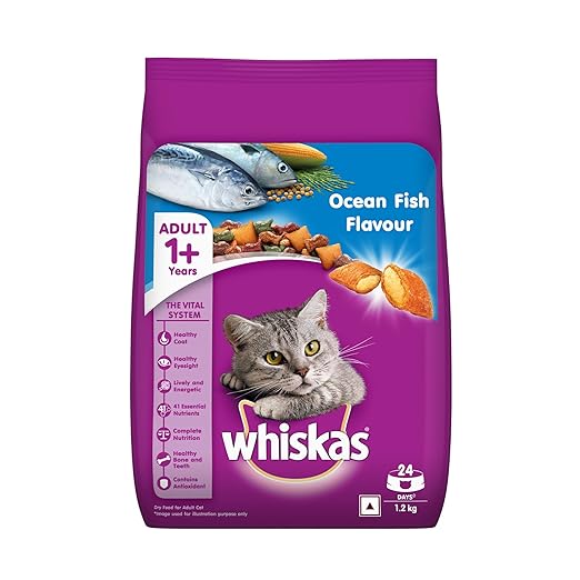 Whiskas Adult Dry Cat Food (Flavor - Ocean Fish) - BURAQ PETS