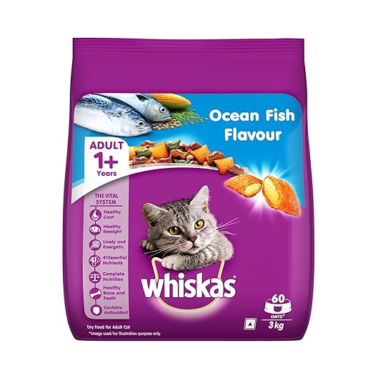 Whiskas Adult Dry Cat Food (Flavor - Ocean Fish) - BURAQ PETS