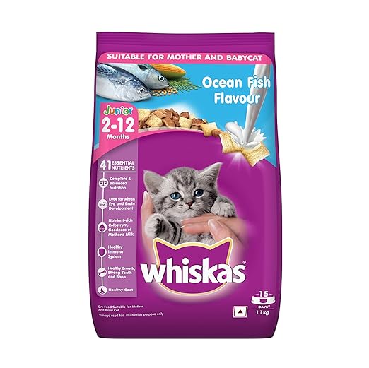 Whiskas Kitten Dry Cat Food (Flavor - Ocean Fish) - BURAQ PETS