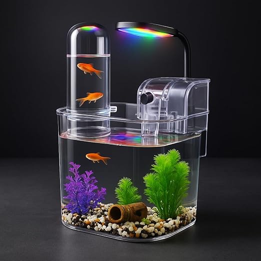 Buraq Floating Fish Tank BL-10V — Redefining Compact Aquariums for Indian Fish Lovers - BURAQ PETS