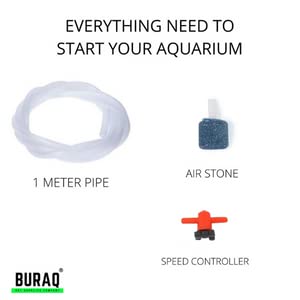 Buraq Aquarium Hobby ST Beginner Kit Set For Aquarium Includes Oxygen Air Pump Motor | Sponge Filter | Begginer | Advance | Pro | Complete