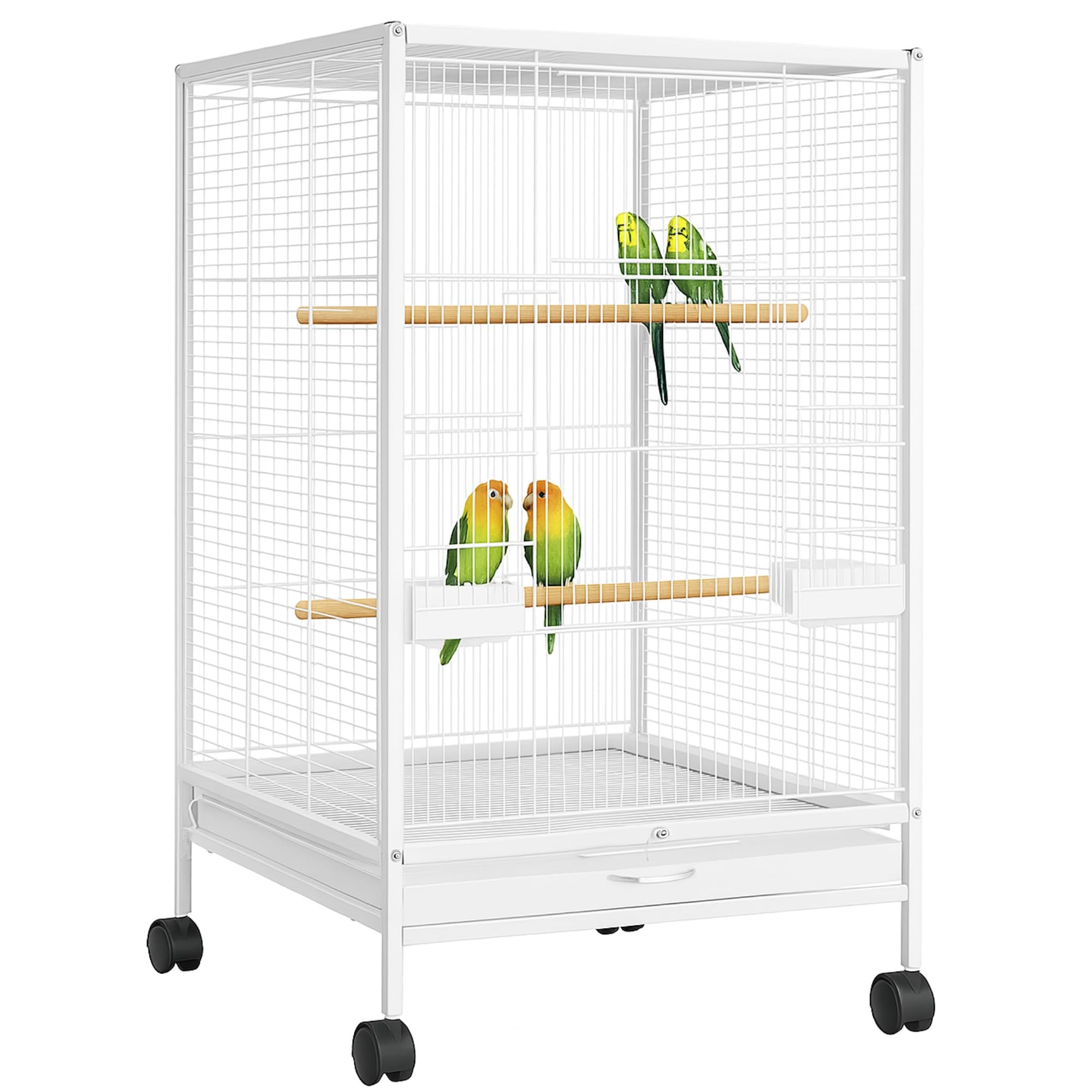 30 Inch Large Bird Cage – With Wheels & Accessories Set - BURAQ PETS