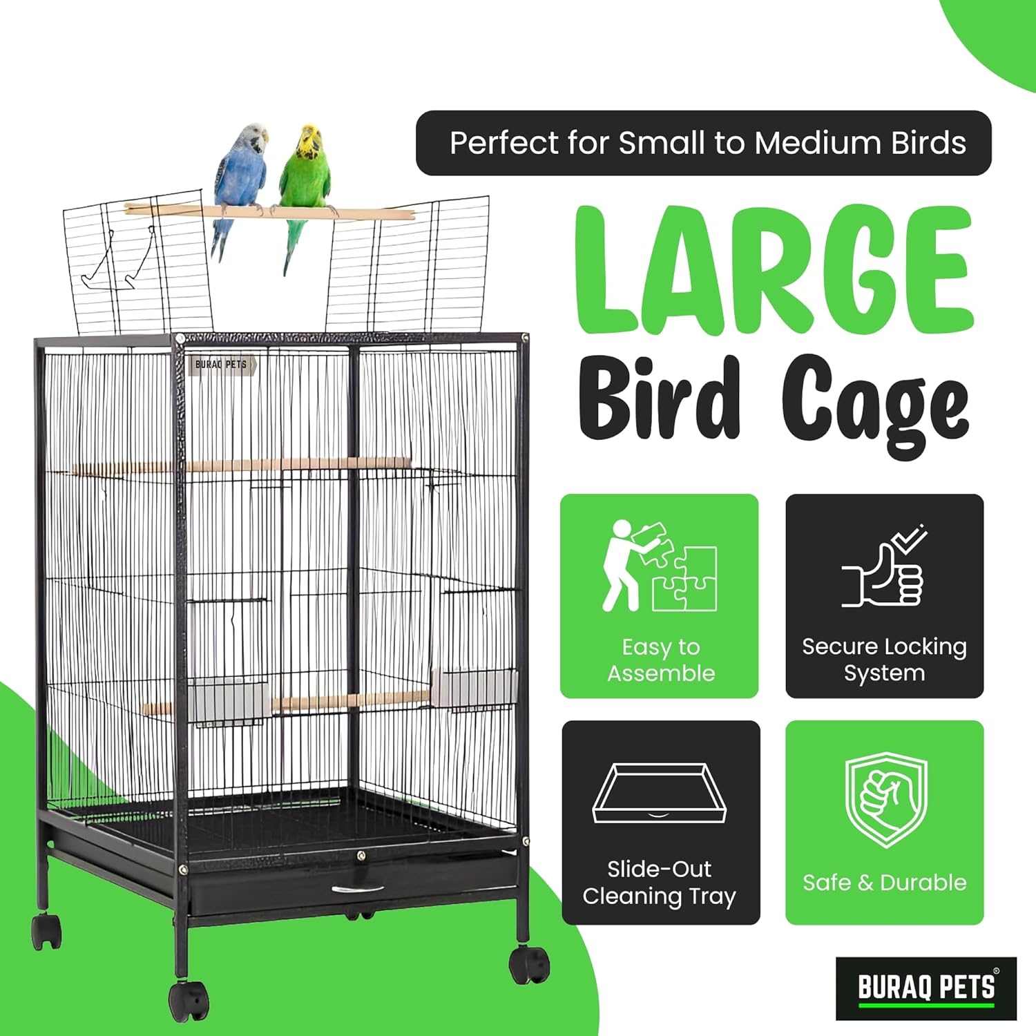 30 inch Ultra Strong Exotic Large Bird cage - BURAQ PETS