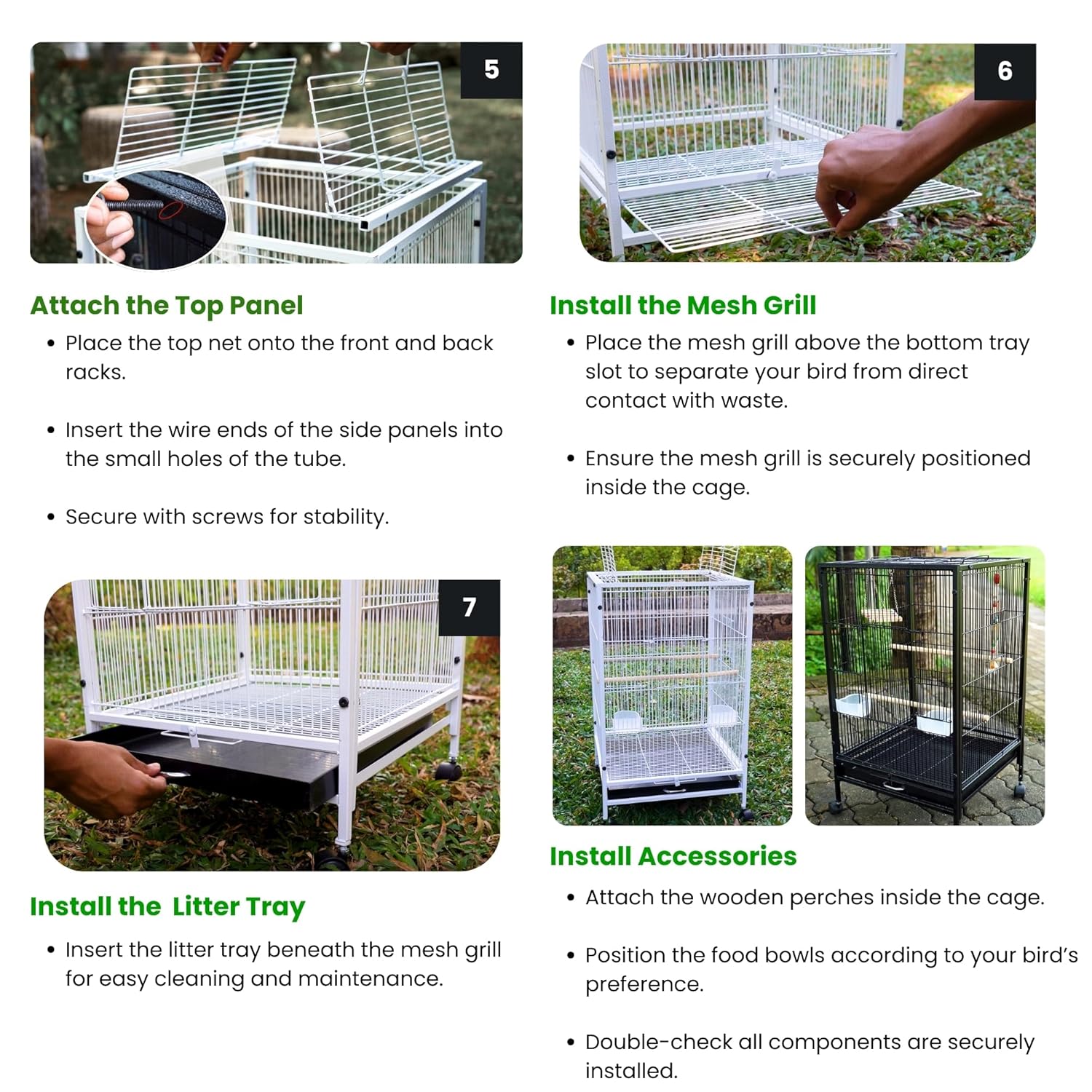 30 inch Ultra Strong Exotic Large Bird cage - BURAQ PETS