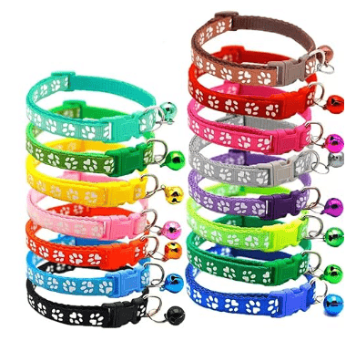 4 Pcs Perfect Plain Cat Collar for Indoor & Outdoor Use, Strong Breakaway Cat Belt, Adjustable & Durable, Accessories for Cats - BURAQ PETS