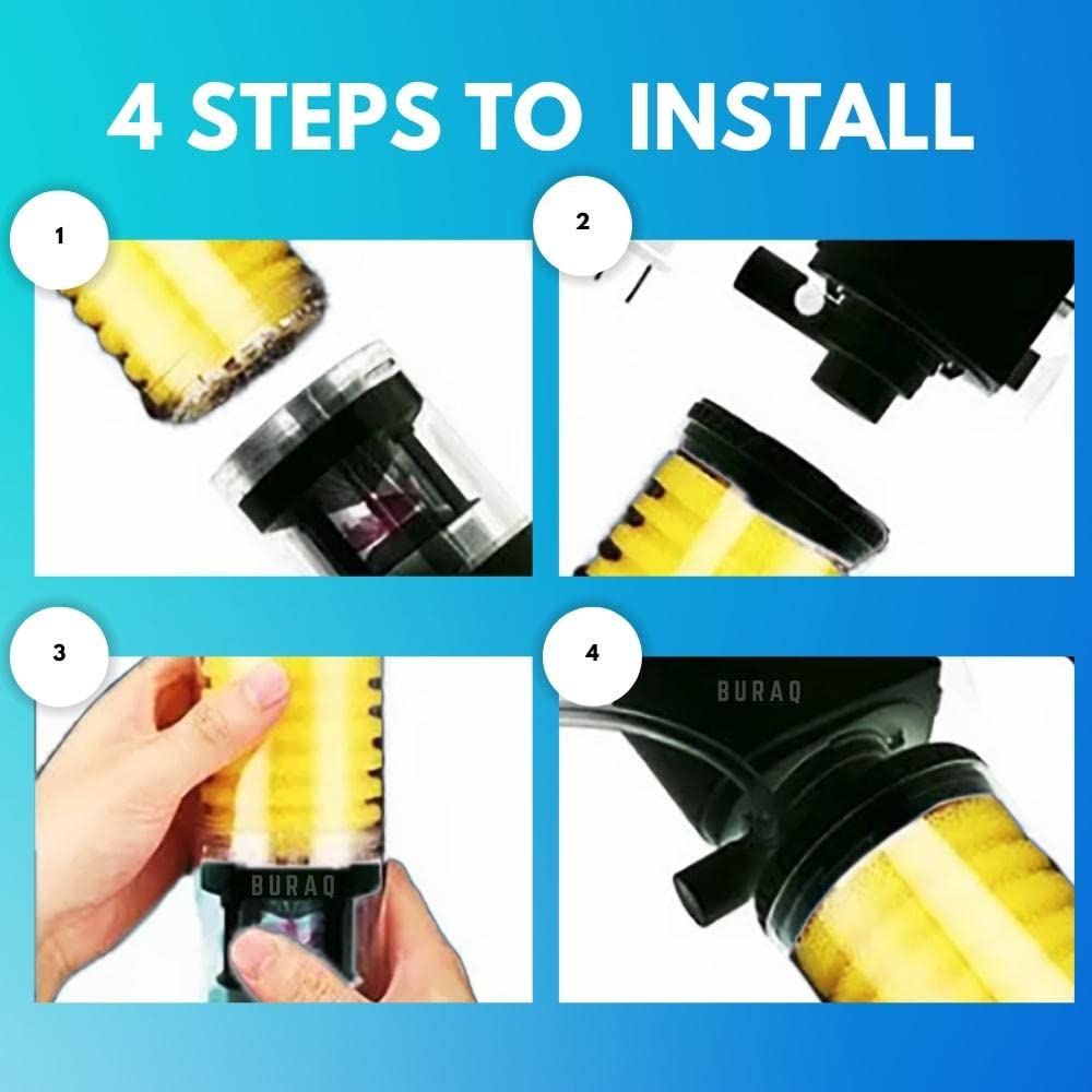 Transparent Internal Aquarium Filter – Submersible with Sponge