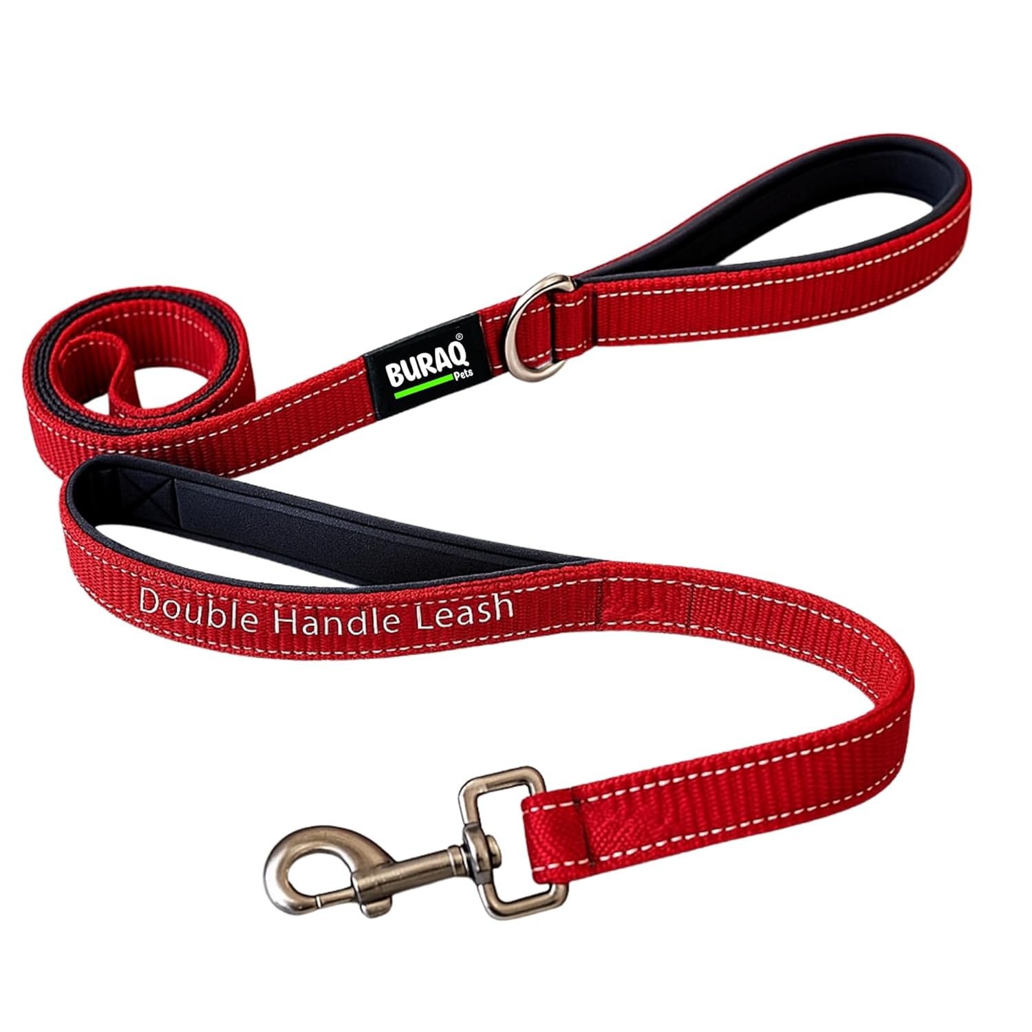 6FT Reflective Dog Leash with Dual Padded Handles - premium pet product by Buraq Pets