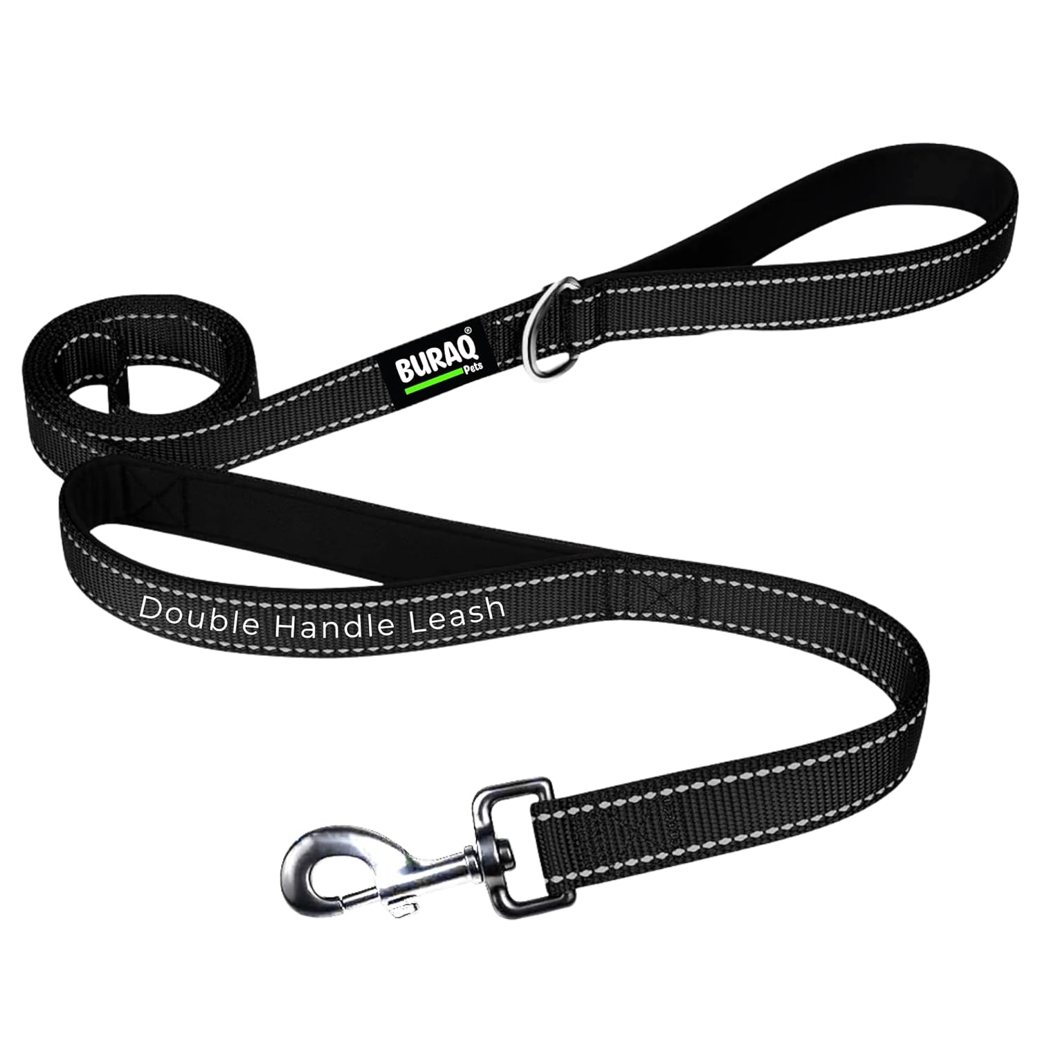 6FT Reflective Dog Leash with Dual Padded Handles - premium pet product by Buraq Pets