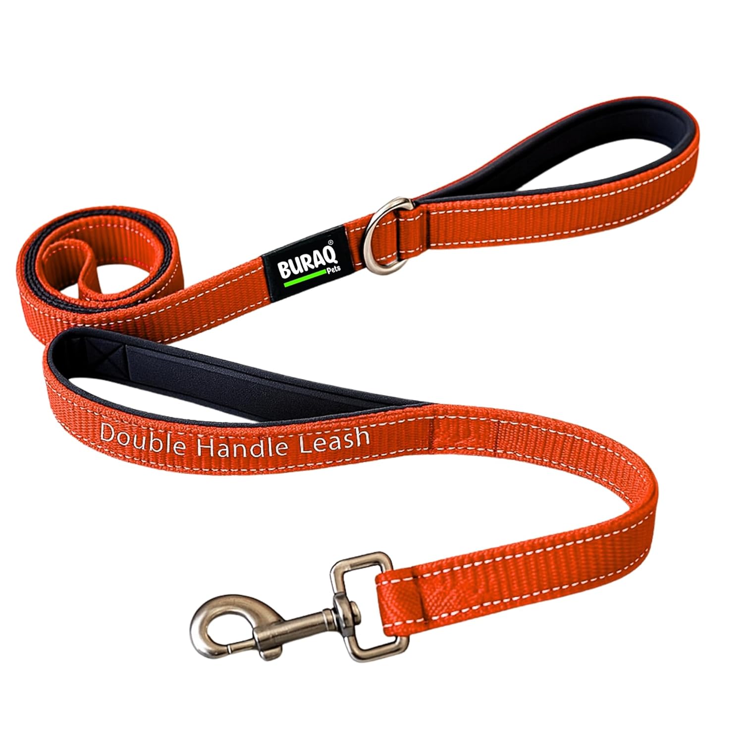 6FT Reflective Dog Leash with Dual Padded Handles - premium pet product by Buraq Pets