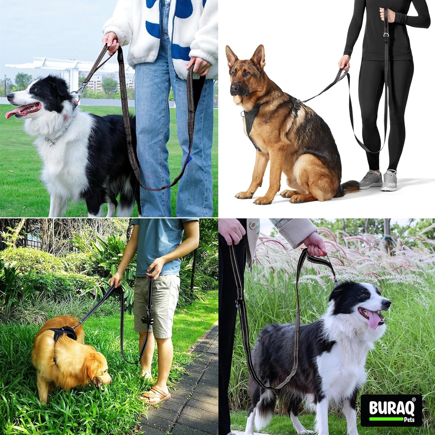 6FT Reflective Dog Leash with Dual Padded Handles - premium pet product by Buraq Pets