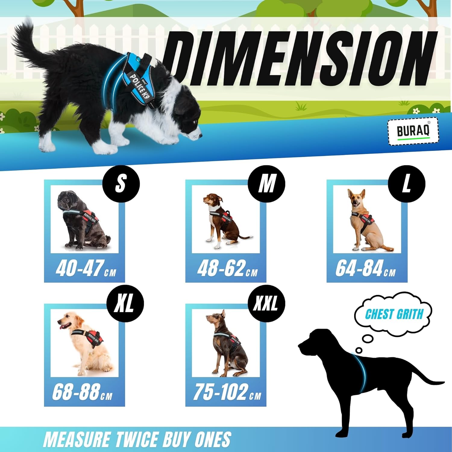Police K9 No-Pull Reflective Dog Harness – Soft Padded & Durable
