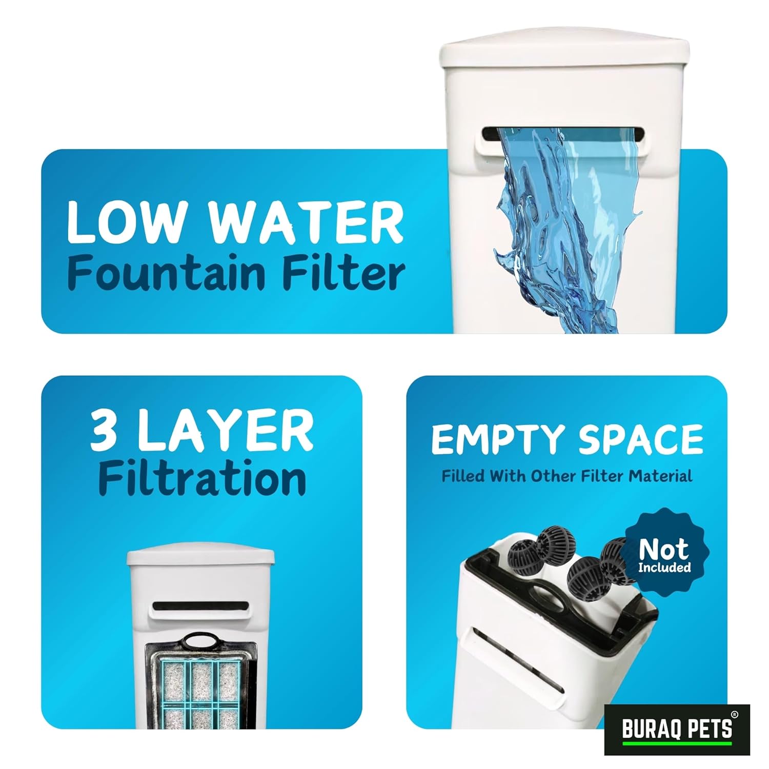 TF-500 Turtle Filter – 350L/H Fountain & Hanging Pump