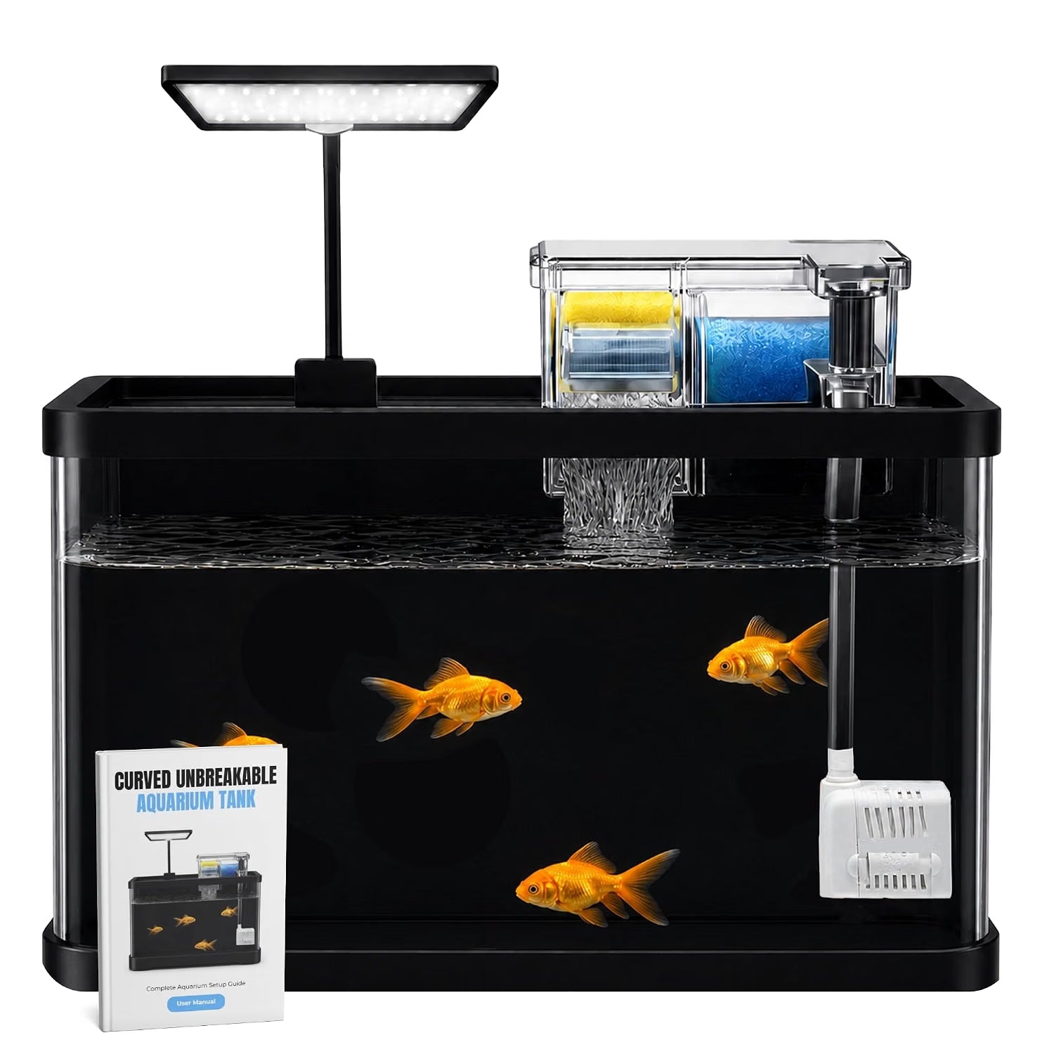 Fish Tank All in One Kit | Bio Top Filter & WRGB LED Light