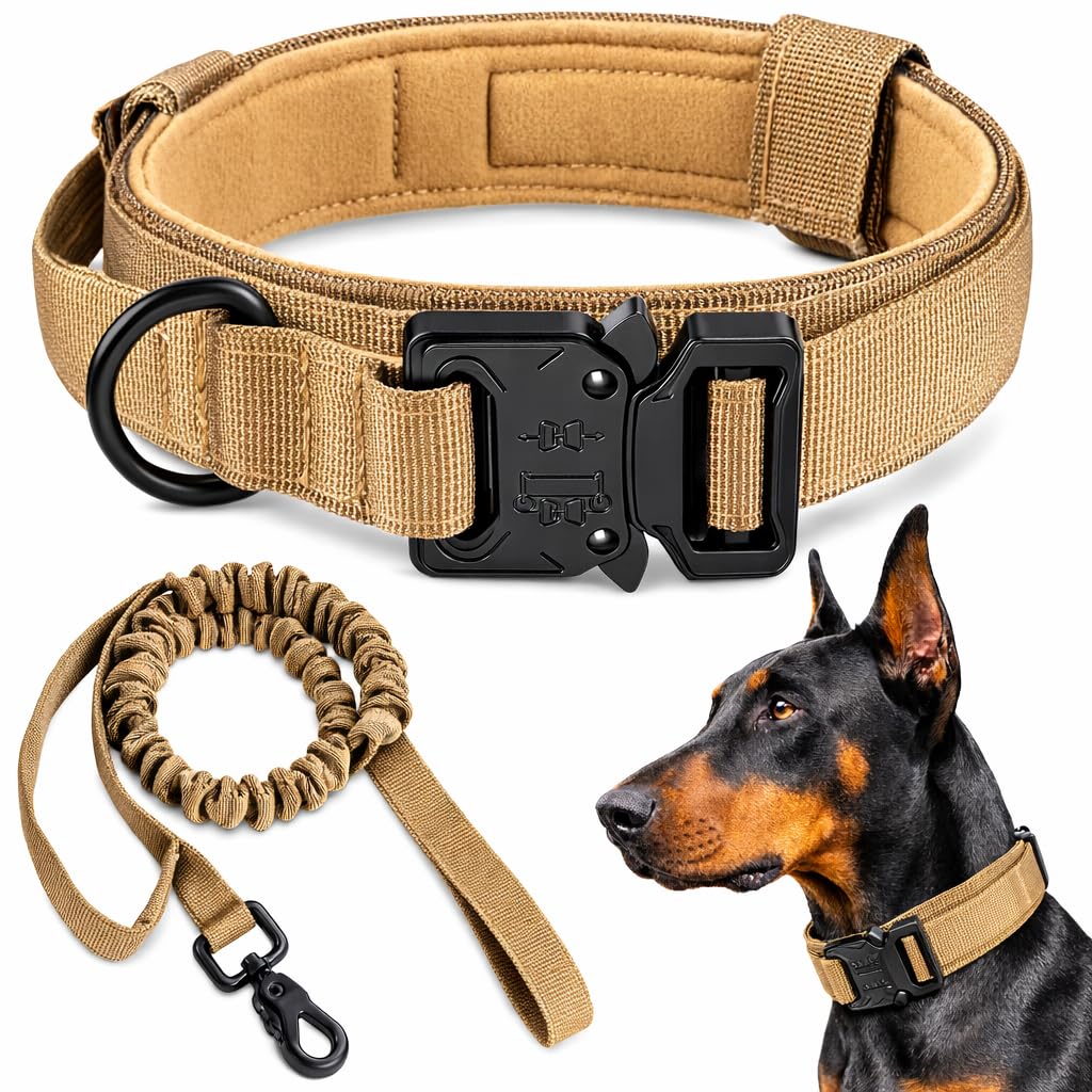 Tactical Dog Collar with Leash – Adjustable Military Style Training Set
