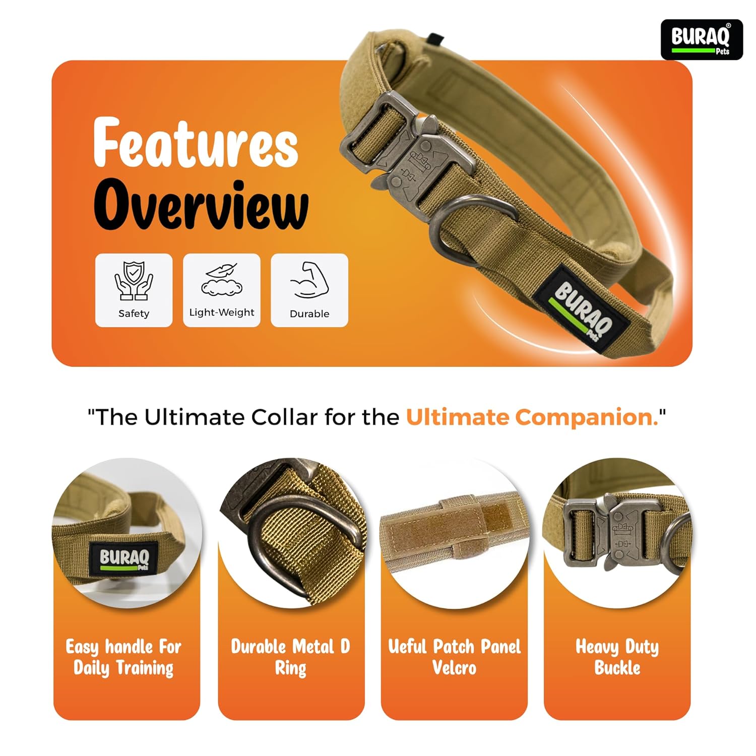 Tactical Dog Collar with Leash – Adjustable Military Style Training Set