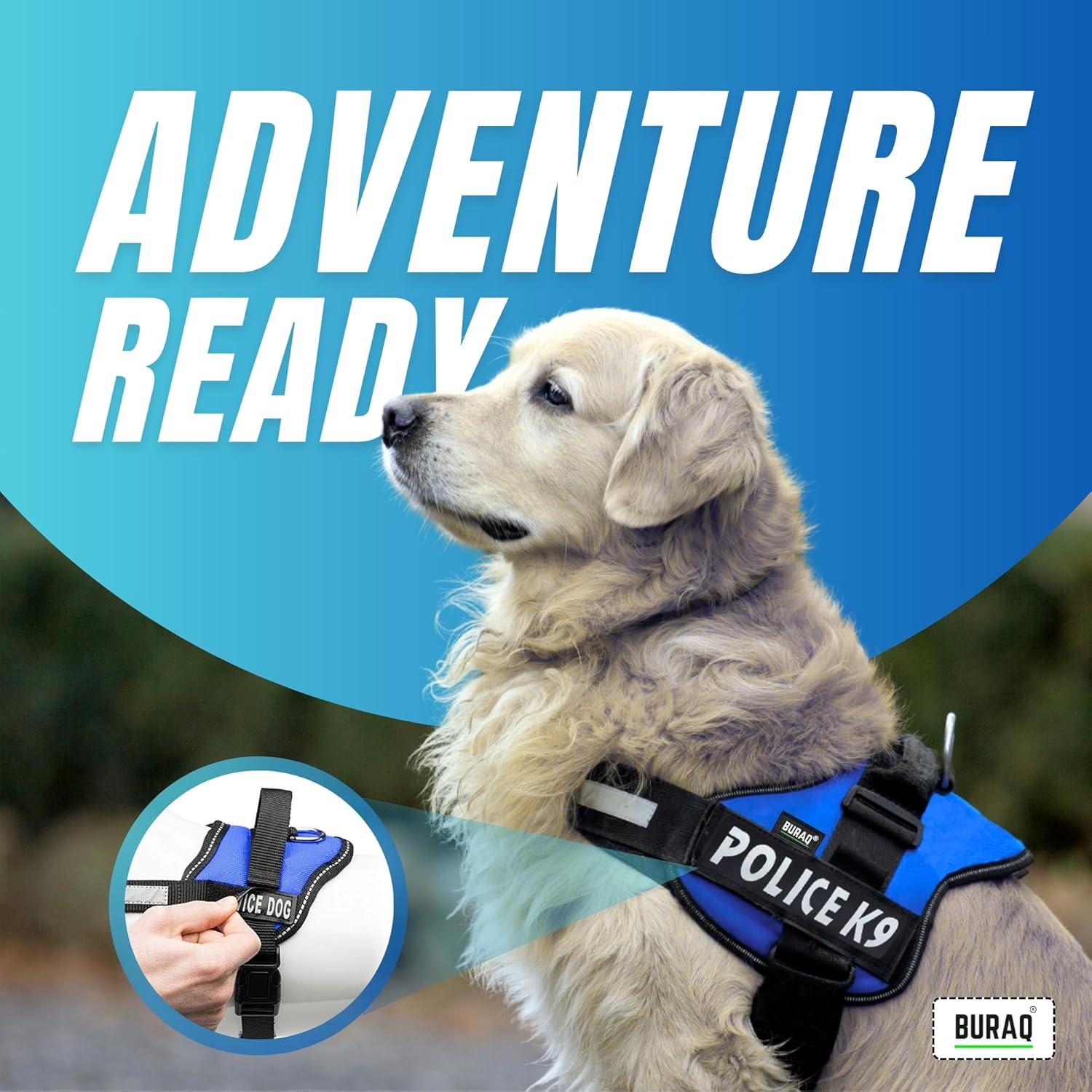 Police K9 No-Pull Reflective Dog Harness – Soft Padded & Durable