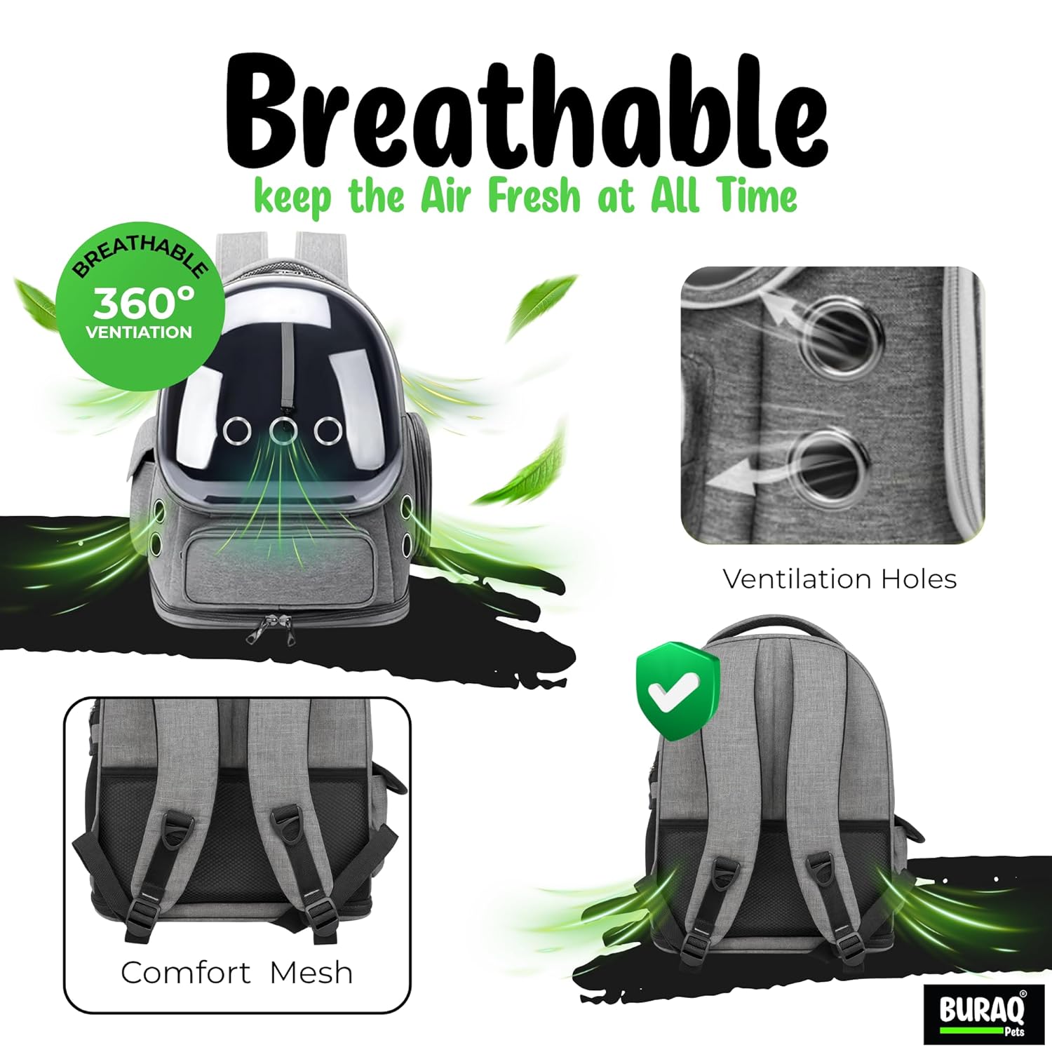 Bubble Cat Backpack Carrier – Breathable, Spacious & Stylish