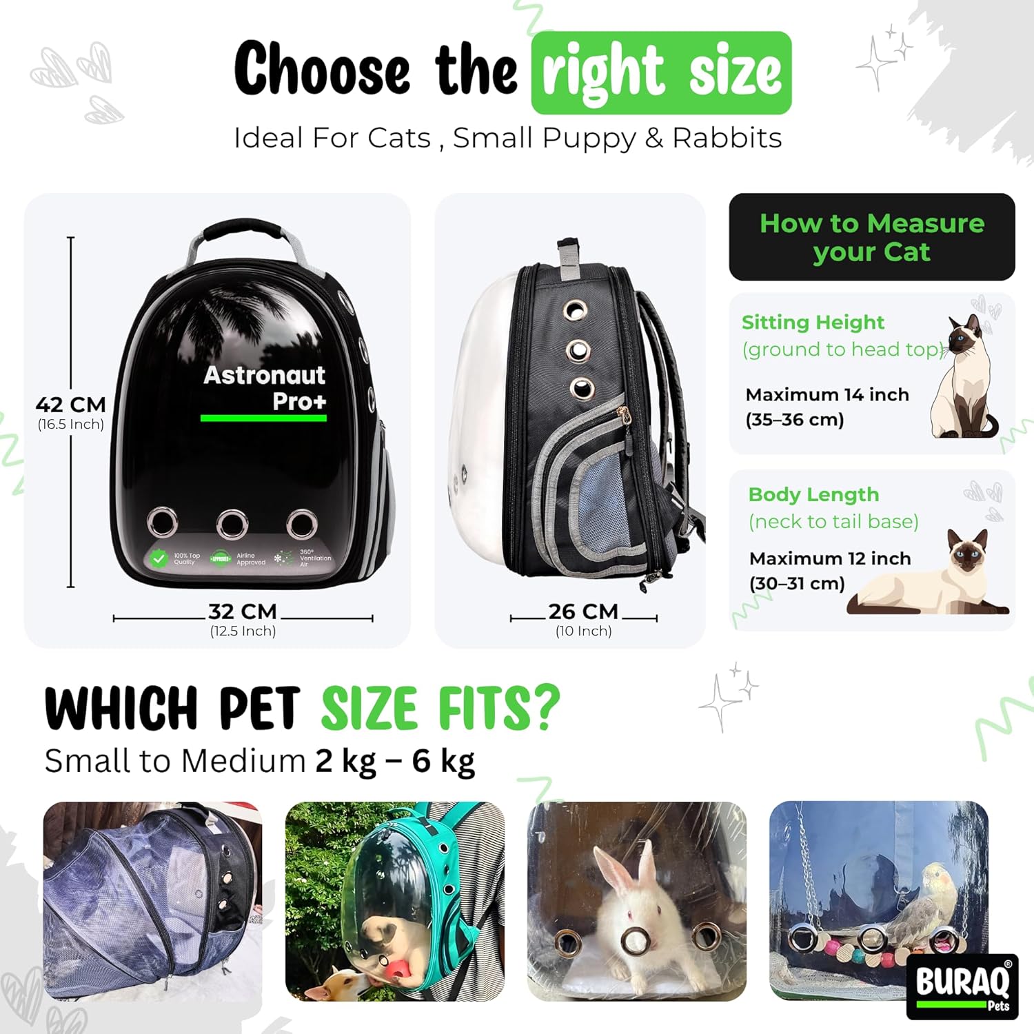 Expandable Astronaut  Pet Carrier Backpack,Stylish Secure & Ventilated Travel Bag for Cats