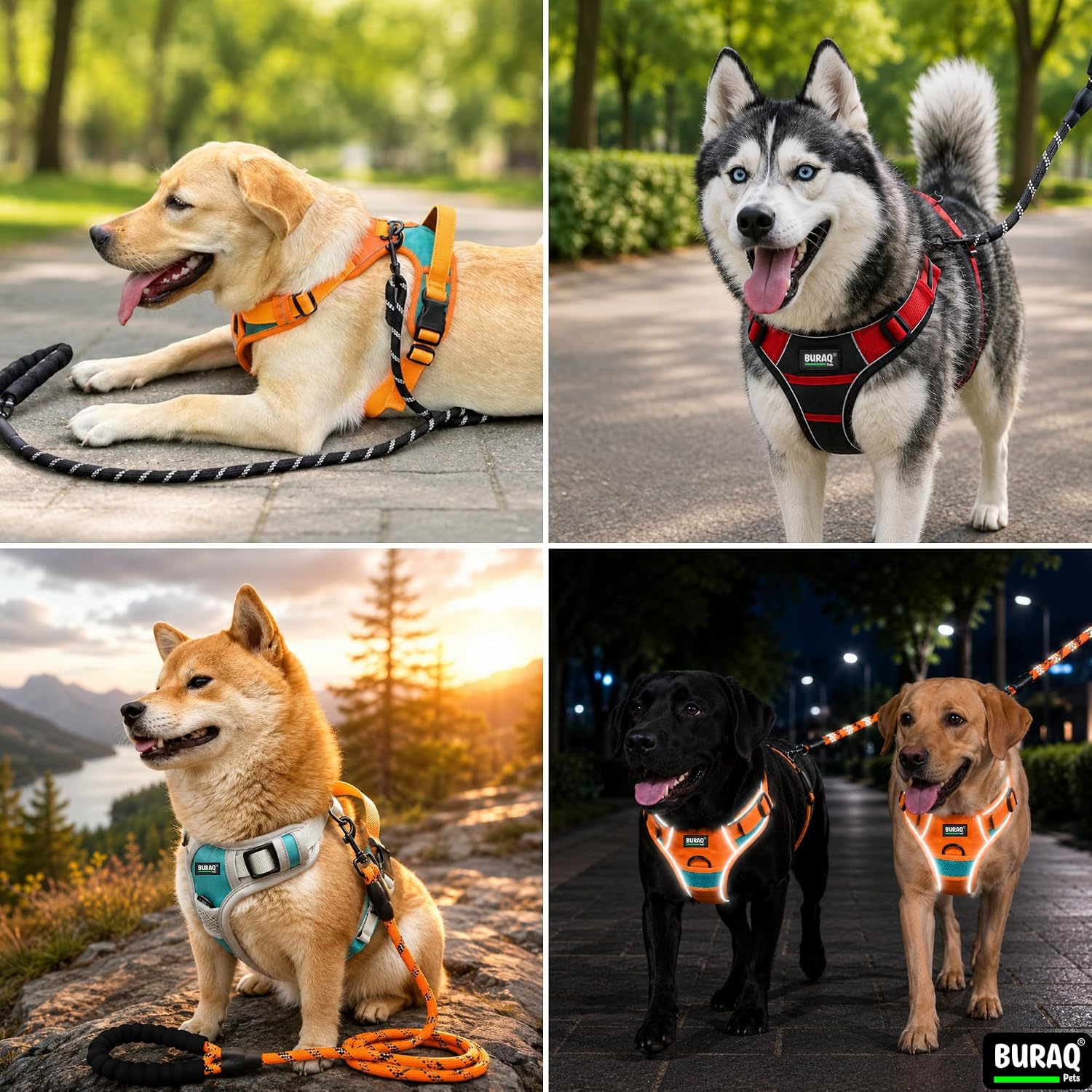 Premium No Pull Dog Harness with Leash - Adjustable Padded Vest