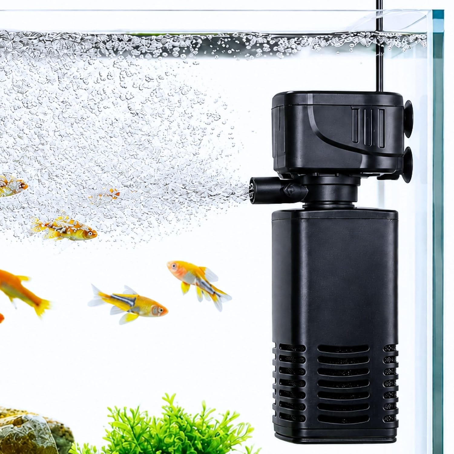 4-in-1 Aquarium Filter – Oxygen & Filtration for Clear Water