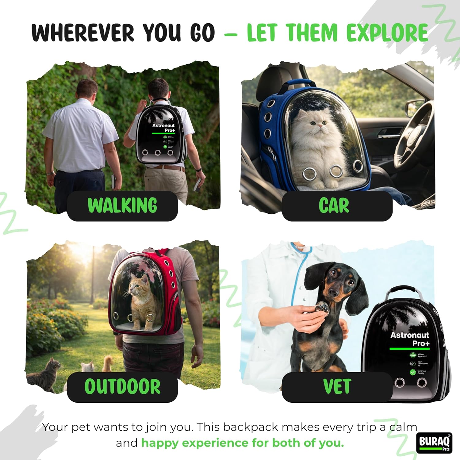 Expandable Astronaut  Pet Carrier Backpack,Stylish Secure & Ventilated Travel Bag for Cats