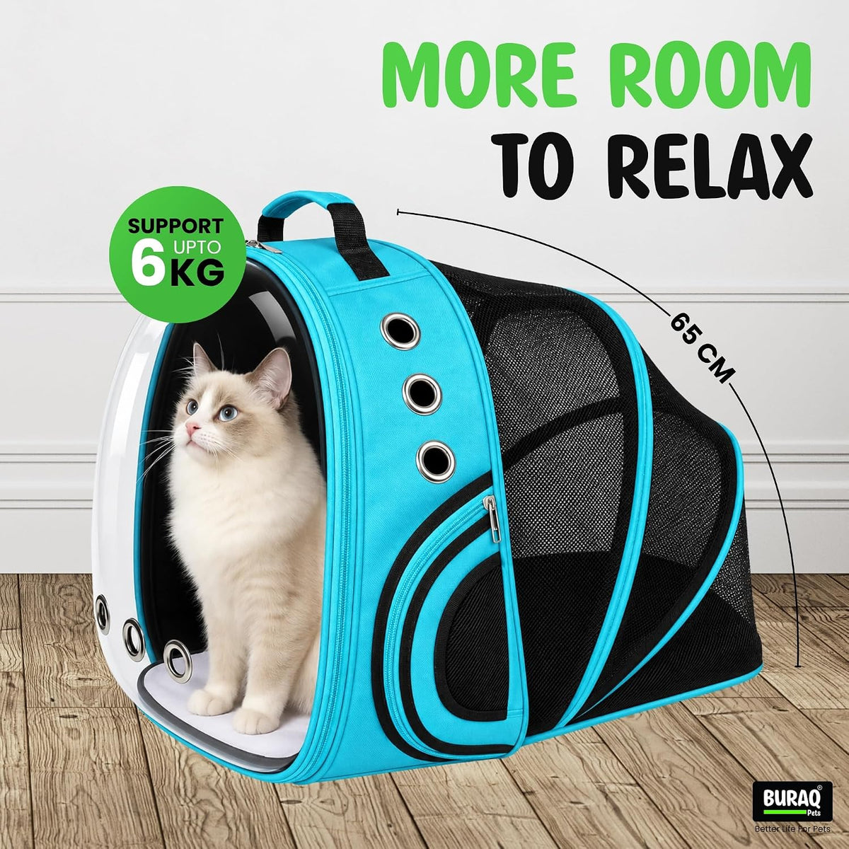 Expandable Astronaut Bubble Window Pet Carrier Backpack, Breathable Space, Stylish Secure & Ventilated Travel Bag for Cats