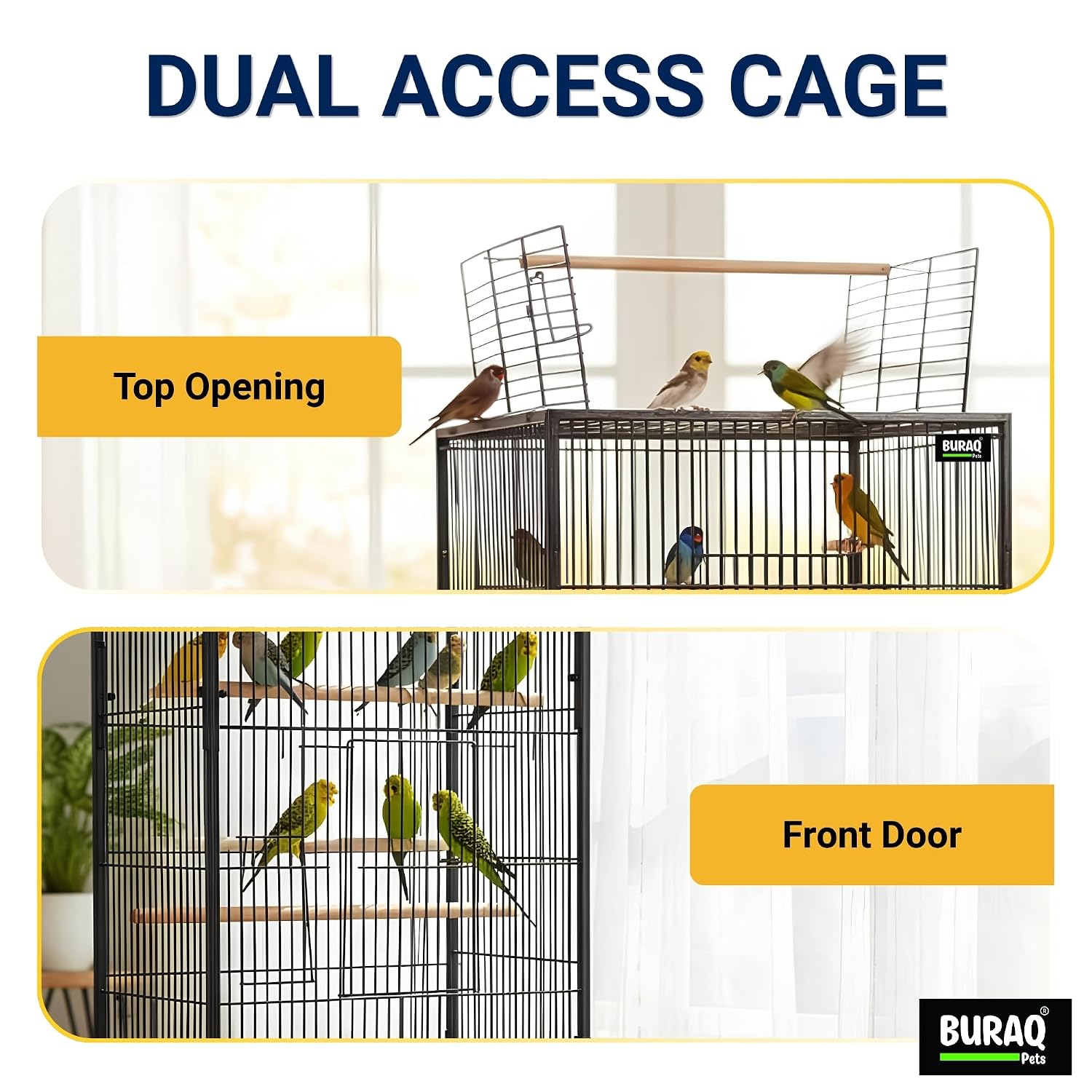 30 Inch Large Bird Cage – With Wheels & Accessories Set