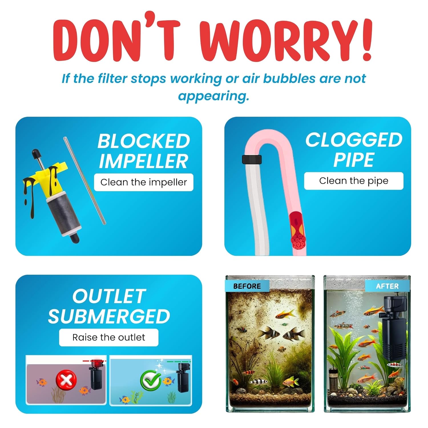 4-in-1 Aquarium Filter – Oxygen & Filtration for Clear Water – premium pet product by Buraq Pets